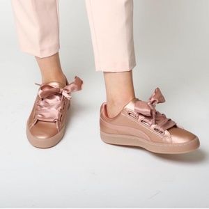 puma basket heart rose gold puma basket heart rose gold